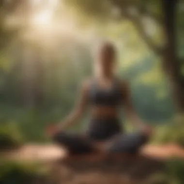 A serene outdoor setting with a person practicing yoga, illustrating mental clarity.