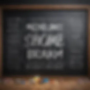 A collection of inspiring words and phrases on a chalkboard