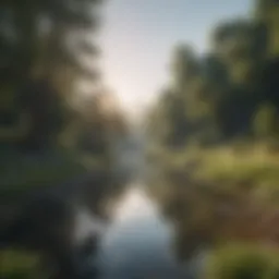 A serene landscape promoting relaxation