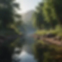 A serene landscape reflecting calmness and tranquility