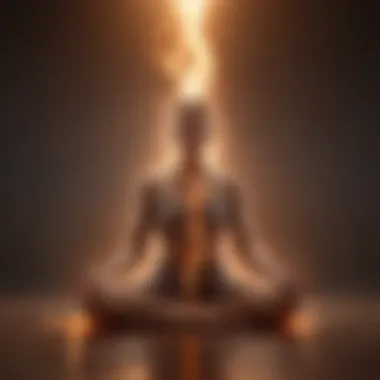 Energy Flow in Meditation Abstract visualization of energy flow during meditation