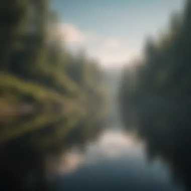 Illustration of a serene lake reflecting the sky