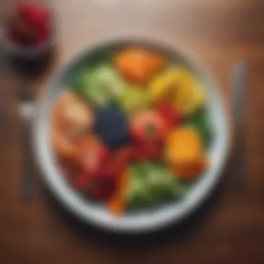 A colorful plate of nutritious fruits and vegetables