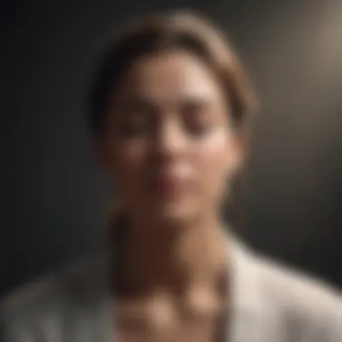 A person meditating, illustrating mindfulness practice.