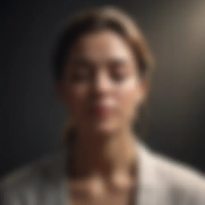 A person meditating, illustrating mindfulness practice.