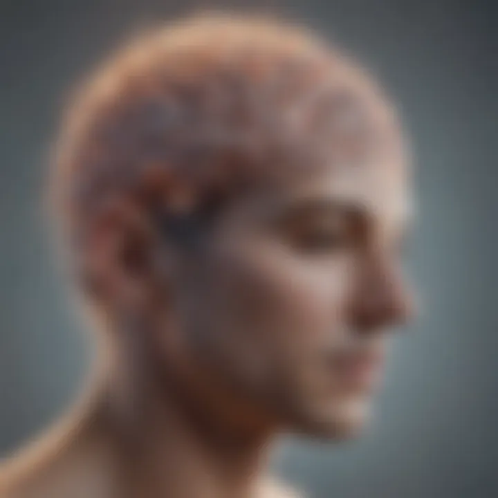 A brain with glowing neural pathways illustrating psychological insights