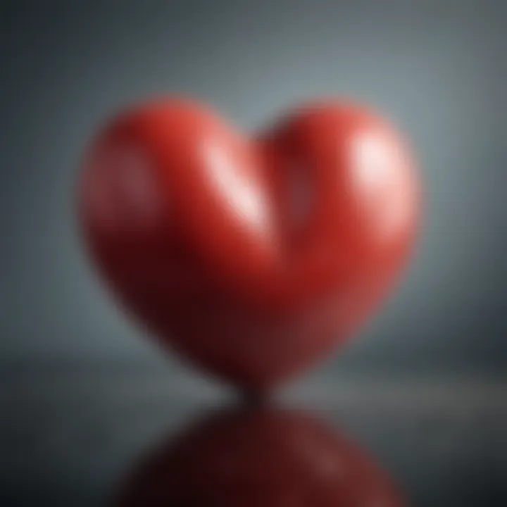 A close-up of a heart symbolizing empathy and connection