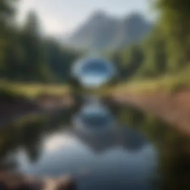 Tranquil Reflection of an Empath A serene landscape reflecting tranquility and emotional depth