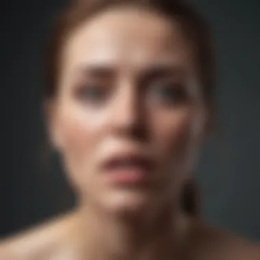Surreal depiction of emotional turmoil Abstract representation of inner turmoil