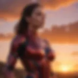 A figure standing tall against a vibrant sunset, symbolizing strength and empowerment.