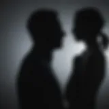 Enigmatic silhouettes in deep conversation