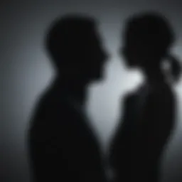 Enigmatic silhouettes in deep conversation