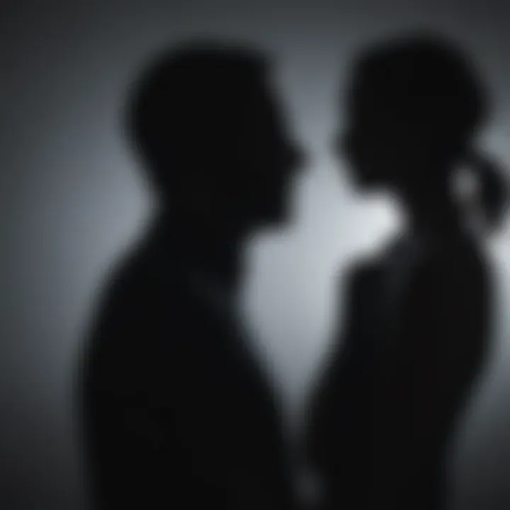 Enigmatic silhouettes in deep conversation