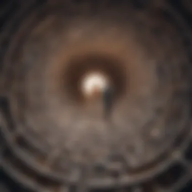 Navigating Emotional Labyrinths Metaphorical illustration of a labyrinth representing the complexity of coping with sudden sadness