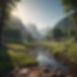 A serene landscape symbolizing tranquility and positivity