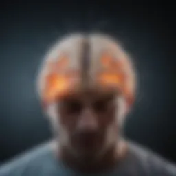 Illustration depicting brain activity and positive thinking