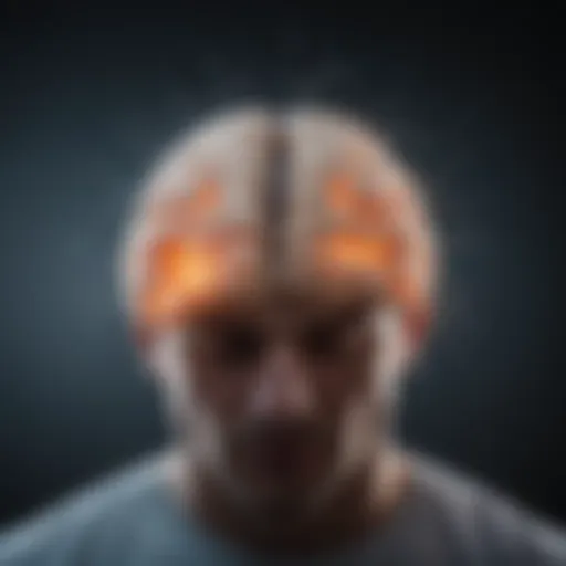 Illustration depicting brain activity and positive thinking