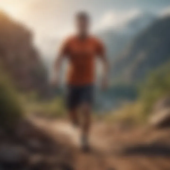 Illustration of a person overcoming obstacles with a positive mindset