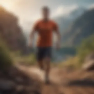 Resilience in Adversity Illustration of a person overcoming obstacles with a positive mindset