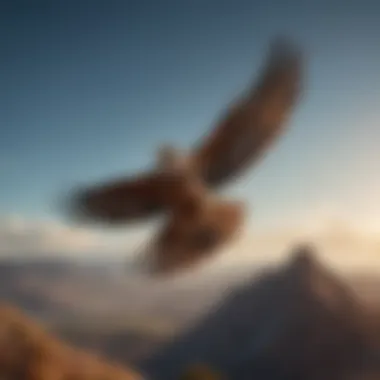 Embracing Boundless Opportunities Bird soaring high in the sky as a metaphor for freedom