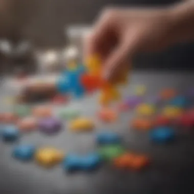 Completing the Life Puzzle Colorful puzzle pieces fitting together representing fulfillment