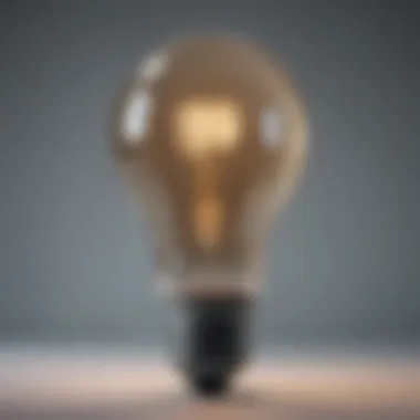 Abstract light bulb illustration representing inspiration