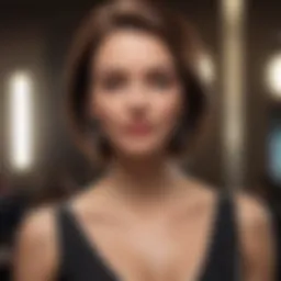 Elegant woman exuding confidence