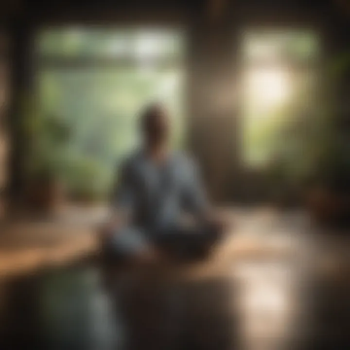 An individual meditating in a serene environment to enhance self-awareness.