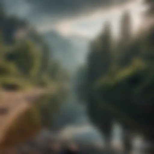 Tranquil Landscape for Reflection A serene landscape promoting tranquility and reflection