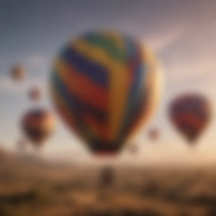 Colorful hot air balloons in the sky