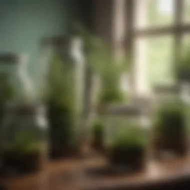 Medicinal Herbs for Parasitic Infestations Variety of medicinal herbs in glass jars