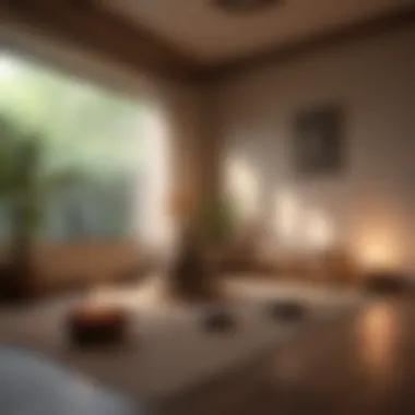 Inner Peace Retreat Meditation room with soft lighting and incense