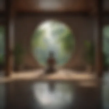 Peaceful Meditation Environment Meditative space with calming elements