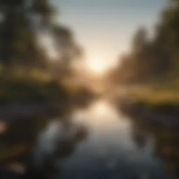 A serene landscape promoting tranquility