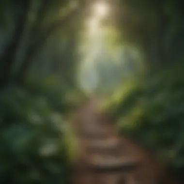 Nature Immersion Therapy Nature trail surrounded by lush greenery