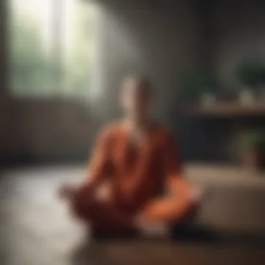 A person meditating, representing emotional balance