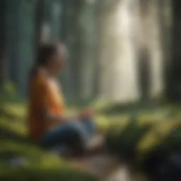 Person practicing mindfulness in nature