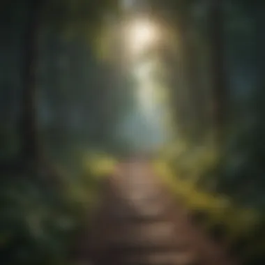 A pathway leading through a serene forest