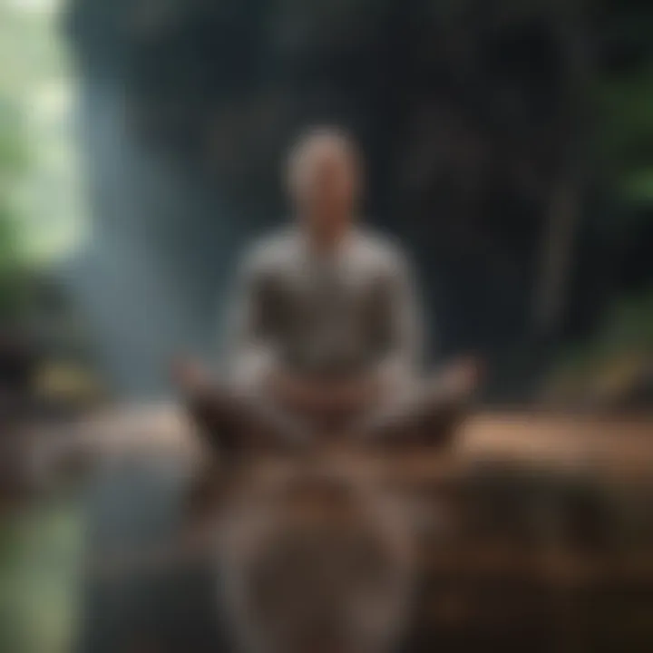 A symbolic image of a person meditating in a peaceful environment, representing mindfulness.
