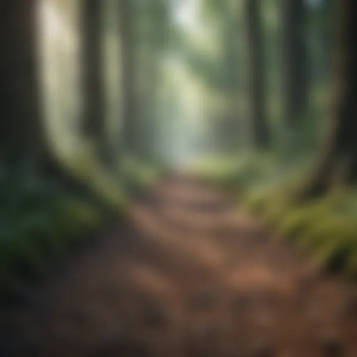 A serene path through a forest symbolizing personal growth