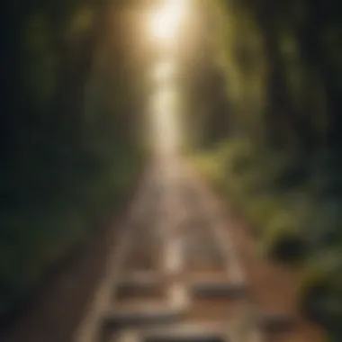 Navigational Path to Resilience Maze Leading to Inner Peace and Strength