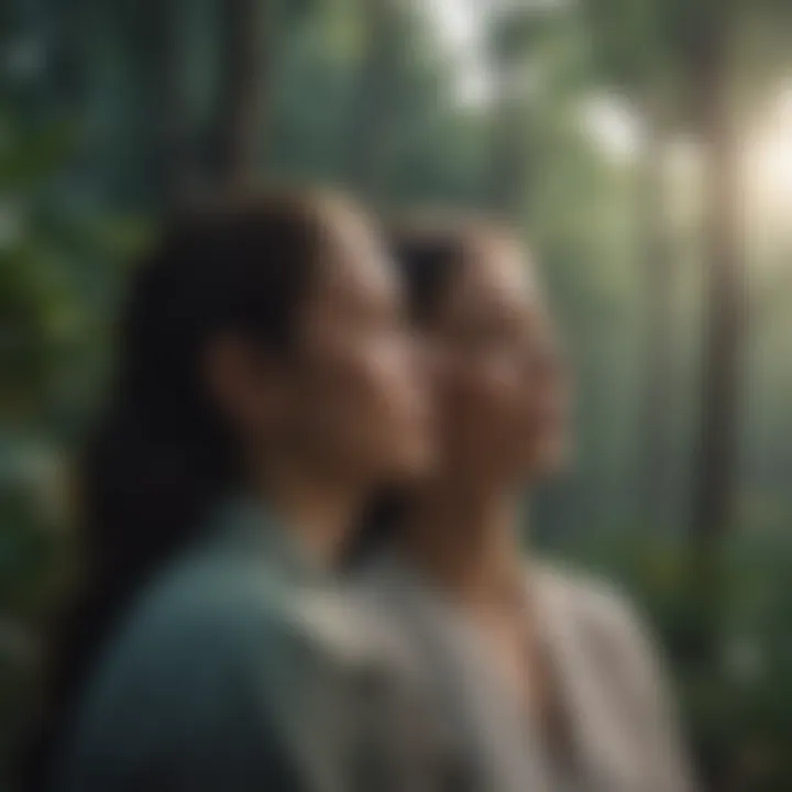 Embracing Mindfulness Meditation scene showcasing mindfulness practices with a person in a tranquil environment.