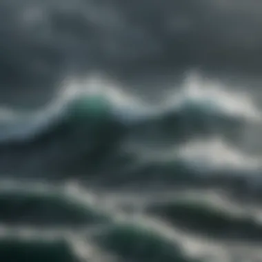 Stormy Sea of Emotions Abstract representation of a stormy sea symbolizing turbulent emotions