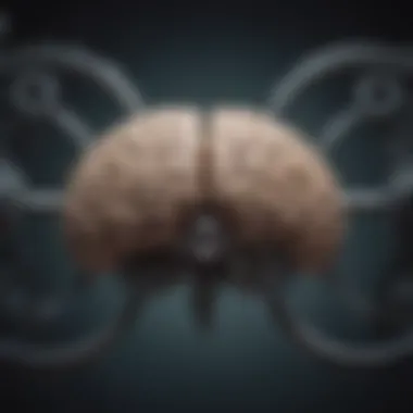 Illustration showing a brain with gears symbolizing mindset shifts