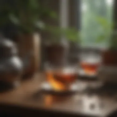 Cultivating Calmness A calming tea setup representing relaxation and well-being
