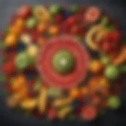 A colorful assortment of fruits and vegetables rich in fiber and nutrients