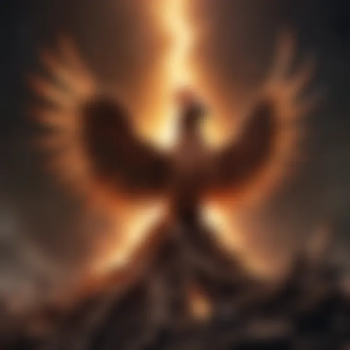 Symbolic illustration of a phoenix rising from ashes as a metaphor for resilience