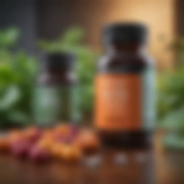 Natural detoxifying supplements assortment