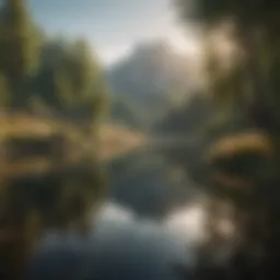 A serene landscape illustrating tranquility and mindfulness