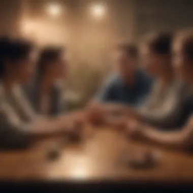 Cultivating a Supportive Community A group of diverse individuals engaging in a supportive discussion